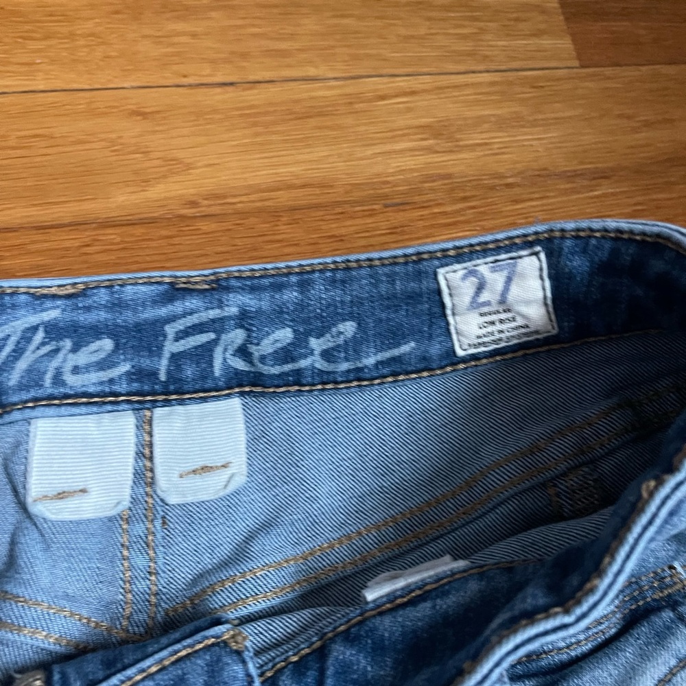 We The Free Light Blue Wide Leg Flare Jeans - Picture 4 of 6